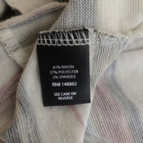 Torrid Multi Stripe Slub Knit Cardigan Size 1X Open 3/4 Sleeved Lightweight - Picture 9 of 11